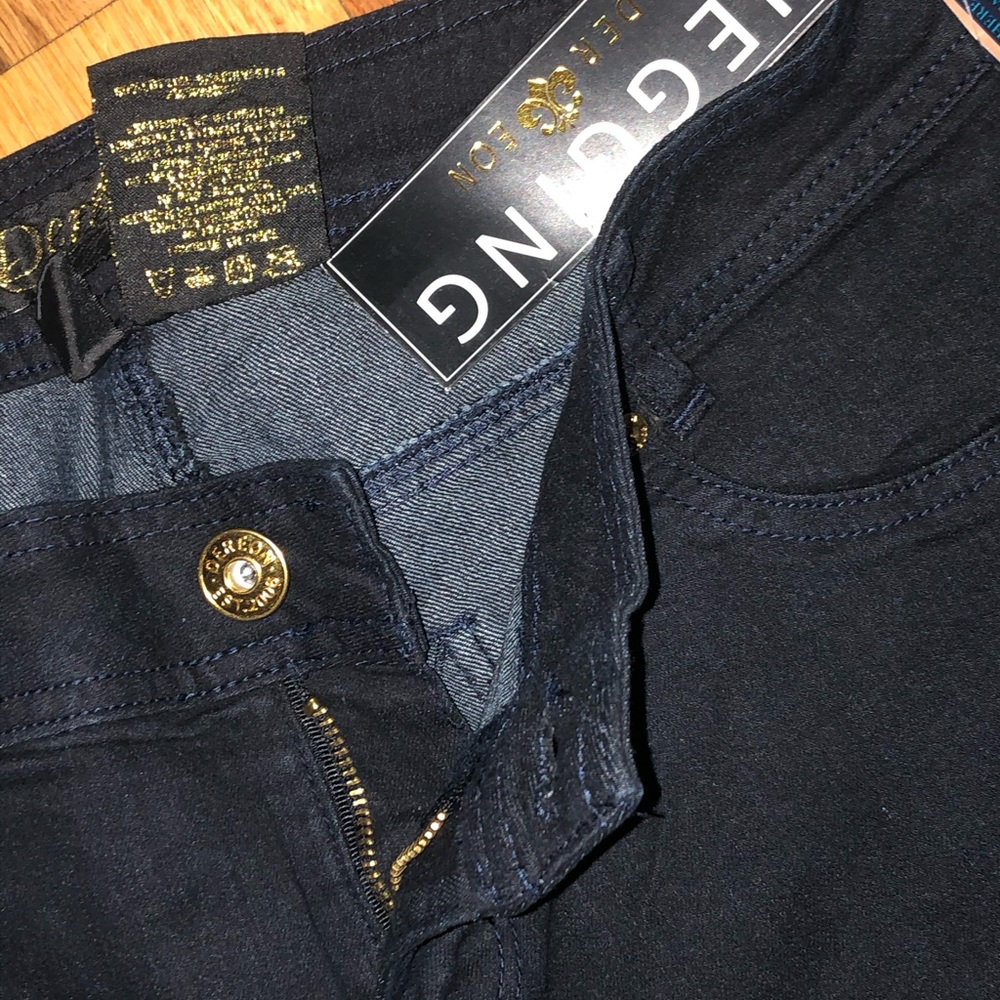 NEW  Dereon Y2K jeggings stretch denim shorts 14 - Picture 8 of 17